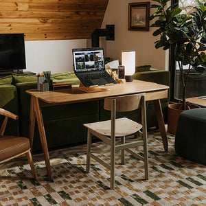 Asher Wood Desk in lifestyle shot
