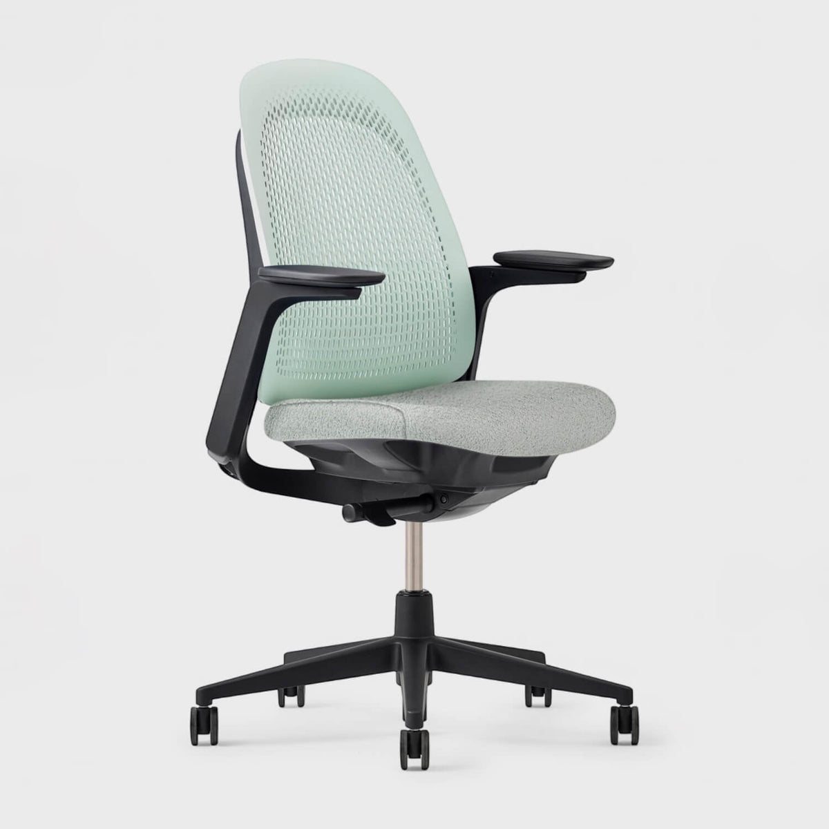 Breck Office Chair with ergonomic design, mesh back, and adjustable armrests, suitable for modern office settings.