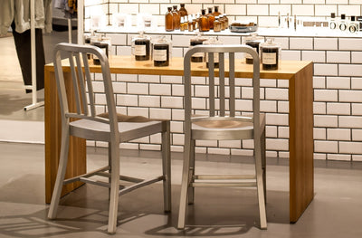 1006 Navy Chair in lifestyle shot