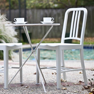 111 Navy Chair in lifestyle shot