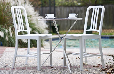 111 Navy Chair in lifestyle shot