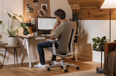 Fern Leather Outlet Chair in lifestyle shot