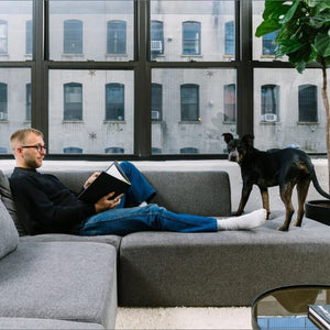 The Floyd Four-Piece Form Sectional in lifestyle shot