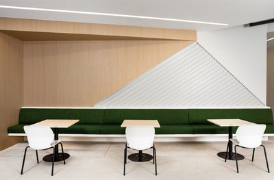 Maari Chair 4-Leg Base with Upholstered Seat in lifestyle shot