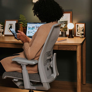 Holland Wood Desk in lifestyle shot