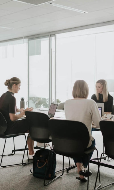 Jive Bridge Base Conference Table in lifestyle shot