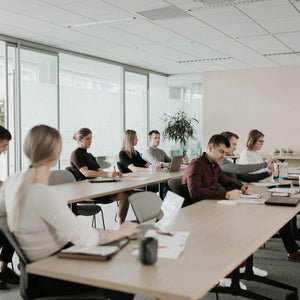 Jive T-Base Flip Table in lifestyle shot