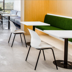 Maari Upholstered Chair with 4-Leg Base in lifestyle shot