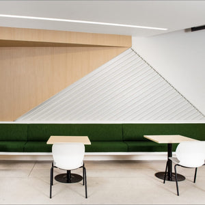 Maari Chair 4-Leg Base with Upholstered Seat in lifestyle shot