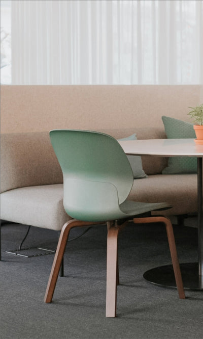 Maari Chair with Wood Base in lifestyle shot