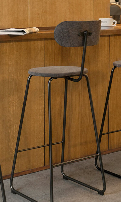 Earth Stool With Backrest in lifestyle shot