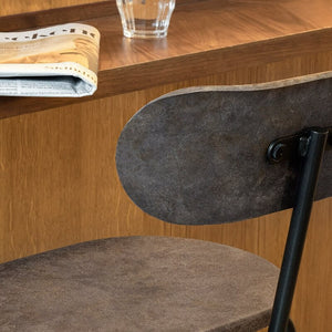 Earth Stool With Backrest in lifestyle shot