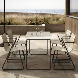 Ocean Outdoor Dining Table in lifestyle shot