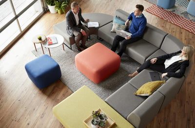 Pebble Ottoman in lifestyle shot