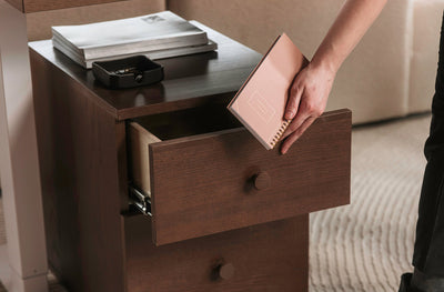 Wood File Cabinet in lifestyle shot