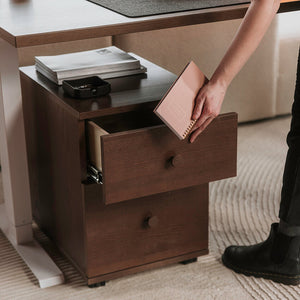 Wood File Cabinet in lifestyle shot