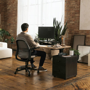Wood File Cabinet in lifestyle shot