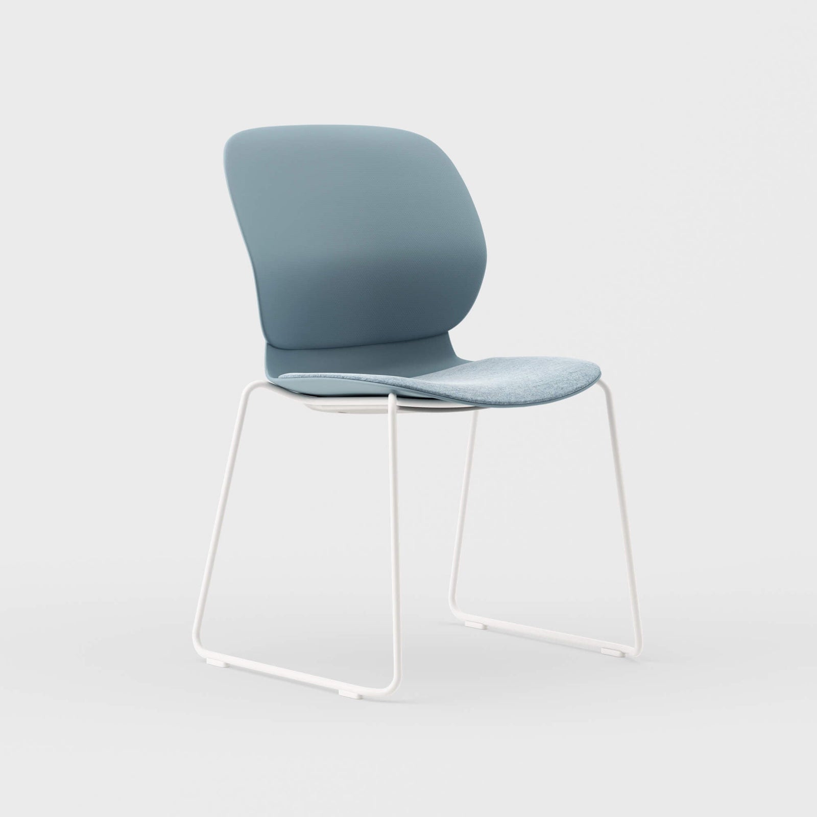 Maari Chair Sled Base with Upholstered Seat