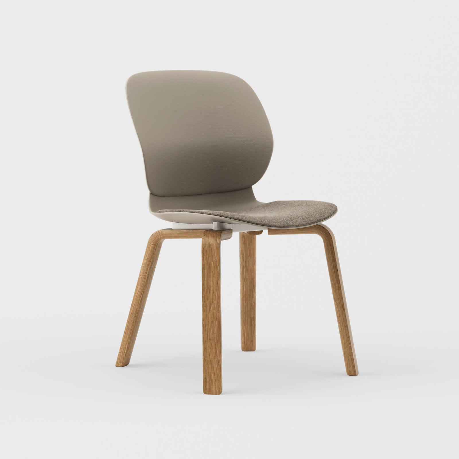 Maari Chair Wood Base with Upholstered Seat