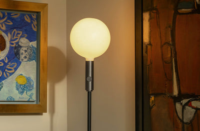 Poise Adjustable Floor Lamp in lifestyle shot