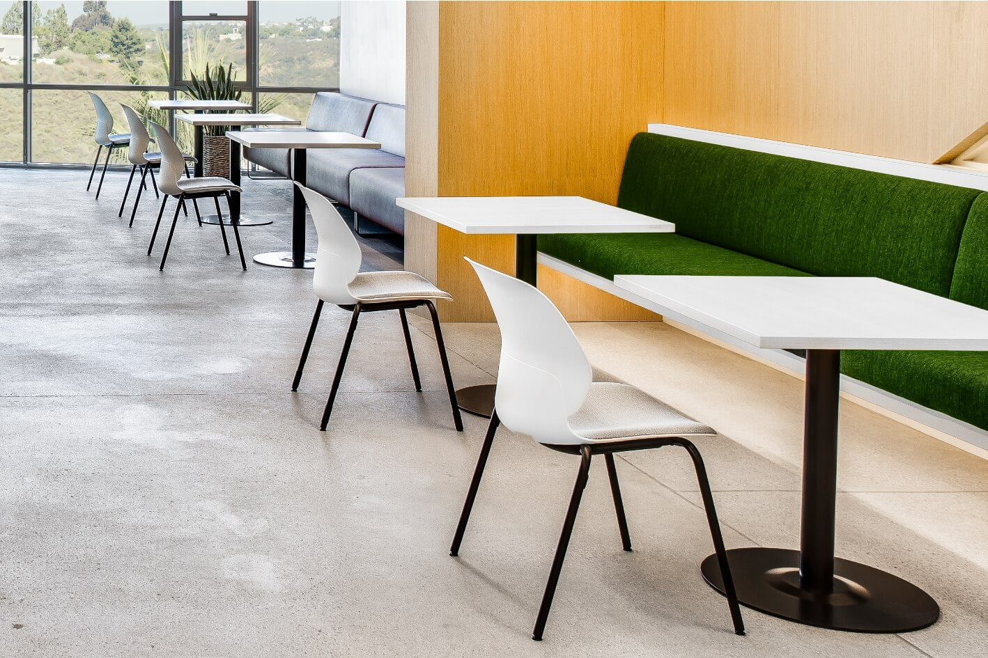 Maari Chair 4-Leg Base with Upholstered Seat - Haworth Store