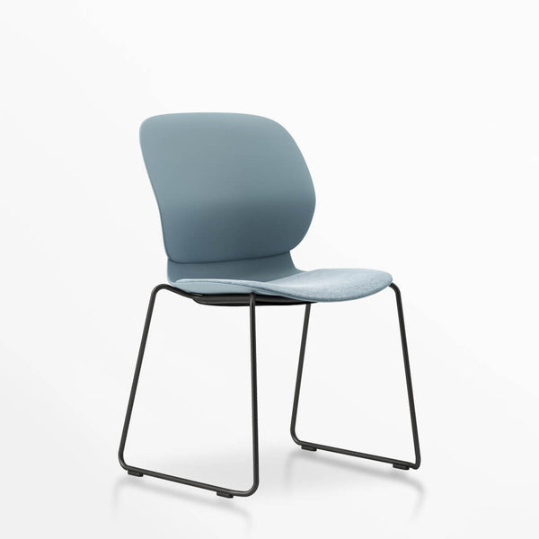 Maari Chair Sled Base with Upholstered Seat
