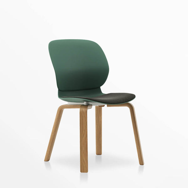 Maari Chair Wood Base with Upholstered Seat