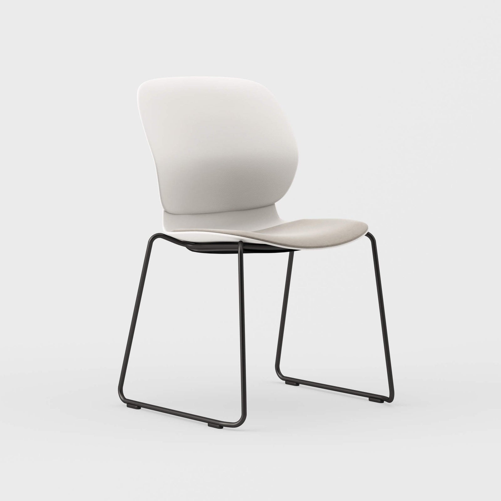 Maari Chair Sled Base with Upholstered Seat