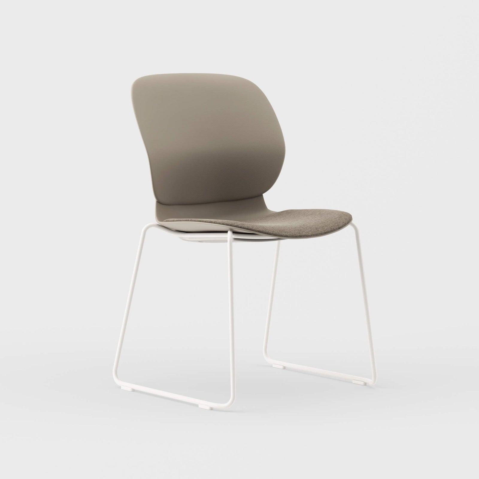 Maari Chair Sled Base with Upholstered Seat