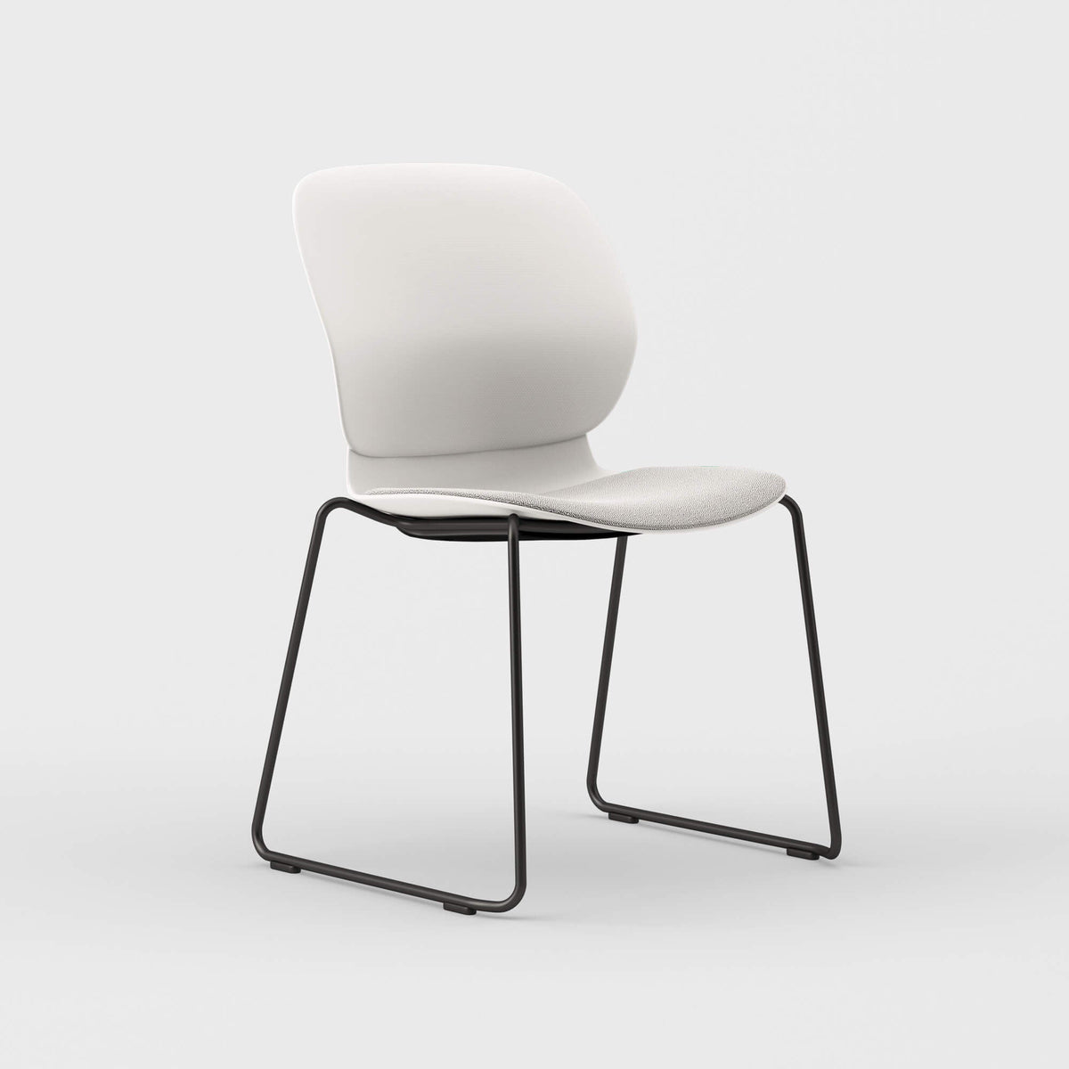 Maari Chair Sled Base with Upholstered Seat