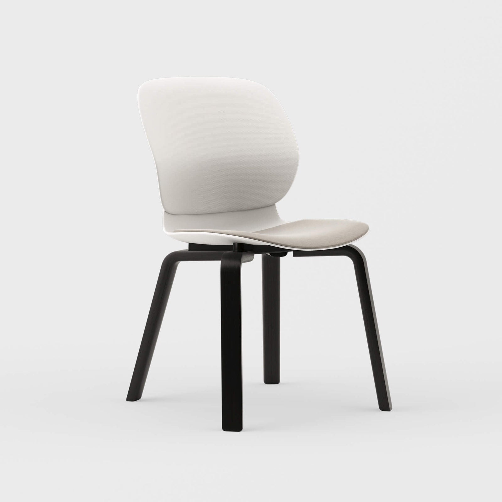 Maari Chair Wood Base with Upholstered Seat