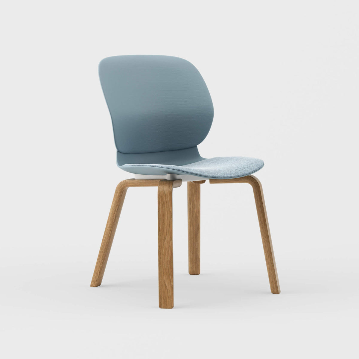 Maari Chair Wood Base with Upholstered Seat