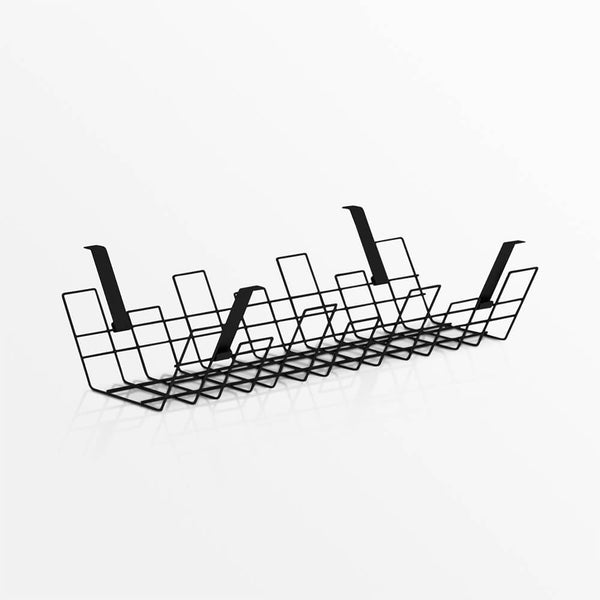 Wire Medical Basket on Sliding Horizontal Wall Mounted Track - AFC