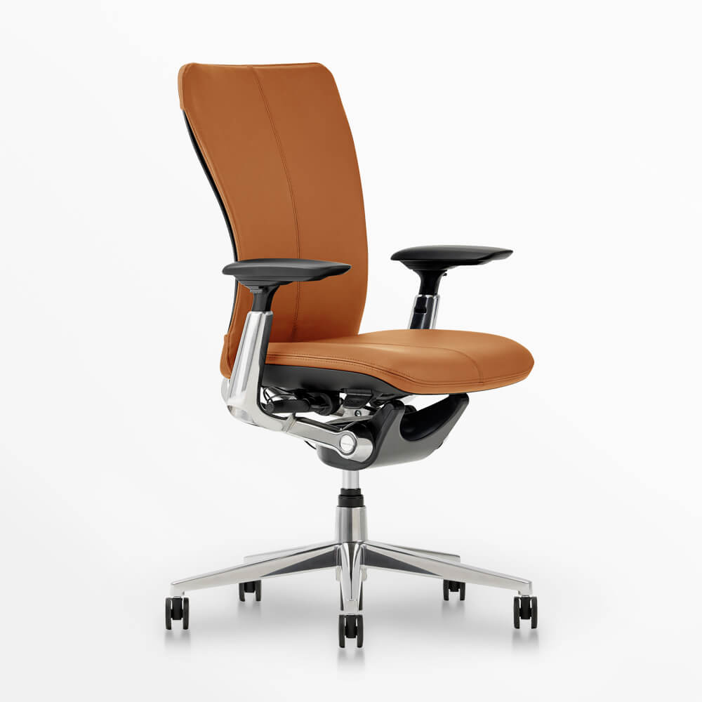 Zody Leather Office Chair in Saddle